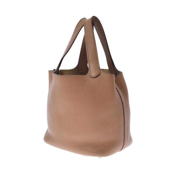 HERMES エルメス ピコタンロック PM タバックキャメル シルバー金具 □N刻印(2010年頃) レディース トリヨンクレマンス  ハンドバッグ Bランク 中古 銀蔵