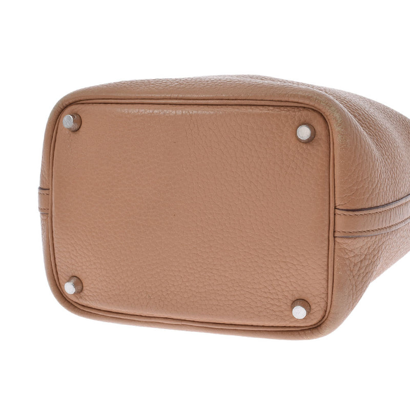 HERMES エルメス ピコタンロック PM タバックキャメル シルバー金具 □N刻印(2010年頃) レディース トリヨンクレマンス  ハンドバッグ Bランク 中古 銀蔵
