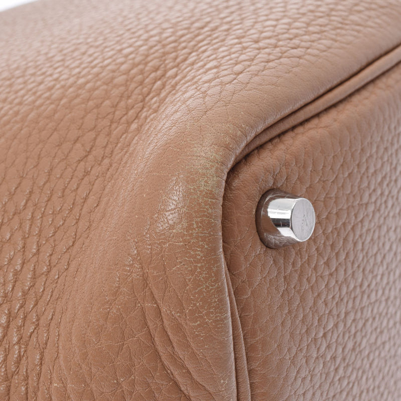 HERMES エルメス ピコタンロック PM タバックキャメル シルバー金具 □N刻印(2010年頃) レディース トリヨンクレマンス  ハンドバッグ Bランク 中古 銀蔵