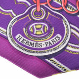 HERMES エルメス ツイリー 新タグ 紫 レディース シルク100％ スカーフ Aランク 中古 銀蔵
