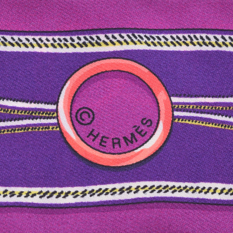 HERMES エルメス ツイリー 新タグ 紫 レディース シルク100％ スカーフ Aランク 中古 銀蔵