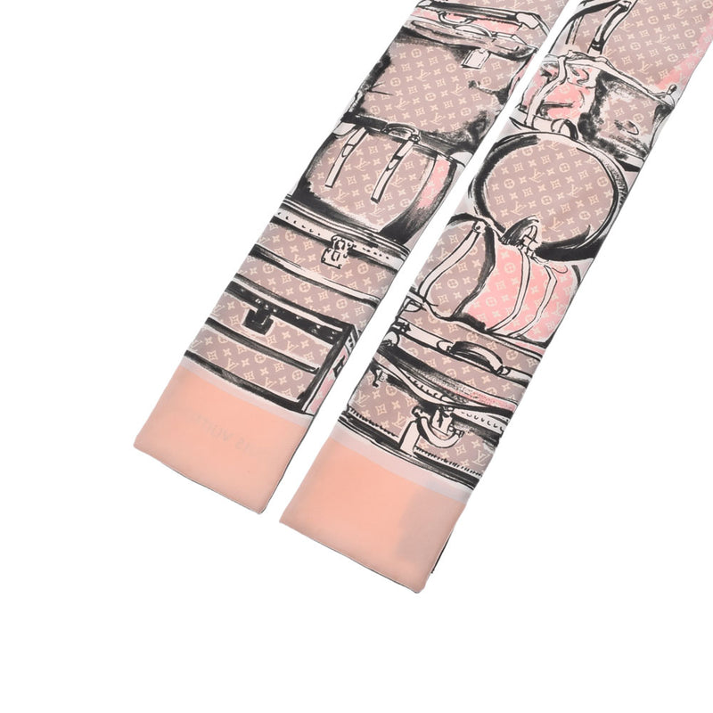 ルイヴィトンバンドートランク ピンク/グレー レディース スカーフ 