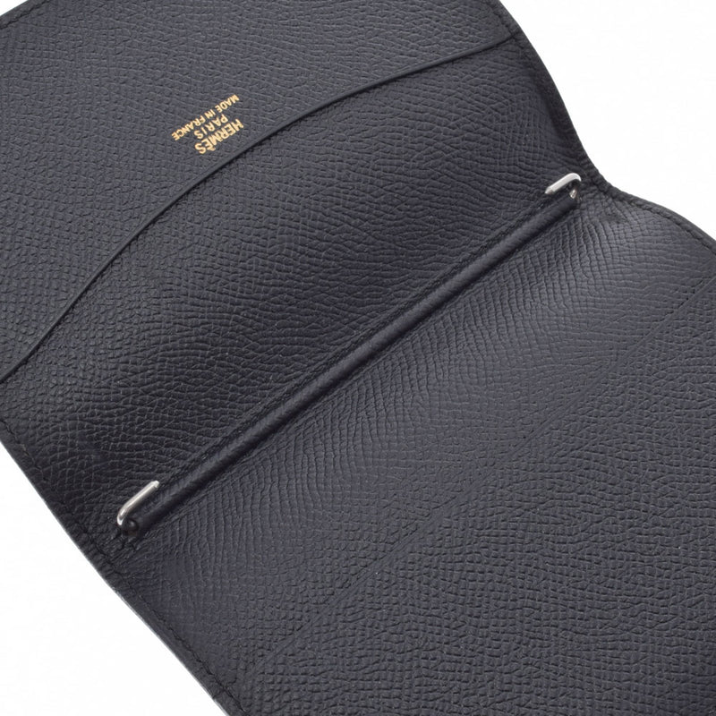 HERMES エルメス 黒 □B刻印(1998年頃) ユニセックス クシュベル 手帳カバー ABランク 中古 銀蔵