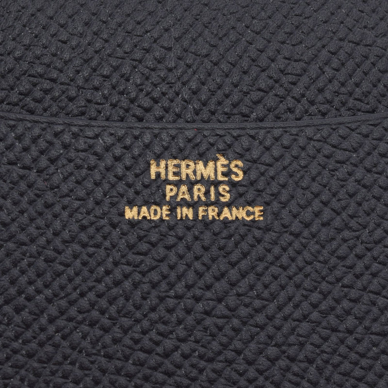 HERMES エルメス 黒 □B刻印(1998年頃) ユニセックス クシュベル 手帳カバー ABランク 中古 銀蔵