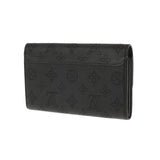 LOUIS VUITTON ルイヴィトン モノグラム マヒナ ポルトフォイユイリス 黒 M60143 レディース レザー 長財布 Aランク 中古 銀蔵