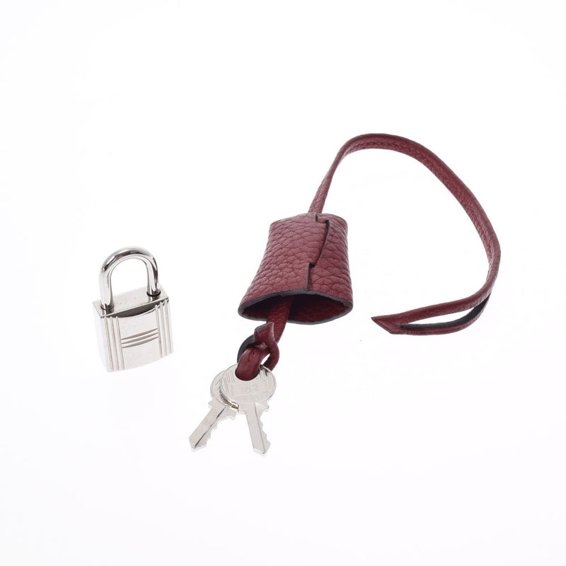 HERMES エルメス ヴィクトリア 35 ルージュアッシュ/ブリック シルバー金具 □R刻印(2014年頃) レディース トリヨンクレマンス ハンドバッグ Aランク 中古 銀蔵