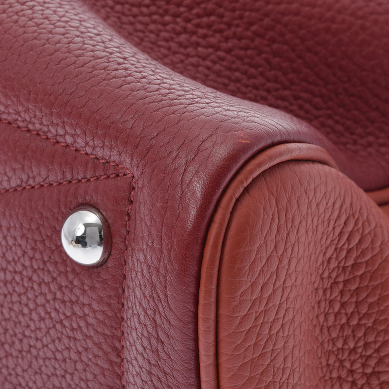 HERMES エルメス ヴィクトリア 35 ルージュアッシュ/ブリック シルバー金具 □R刻印(2014年頃) レディース トリヨンクレマンス ハンドバッグ Aランク 中古 銀蔵