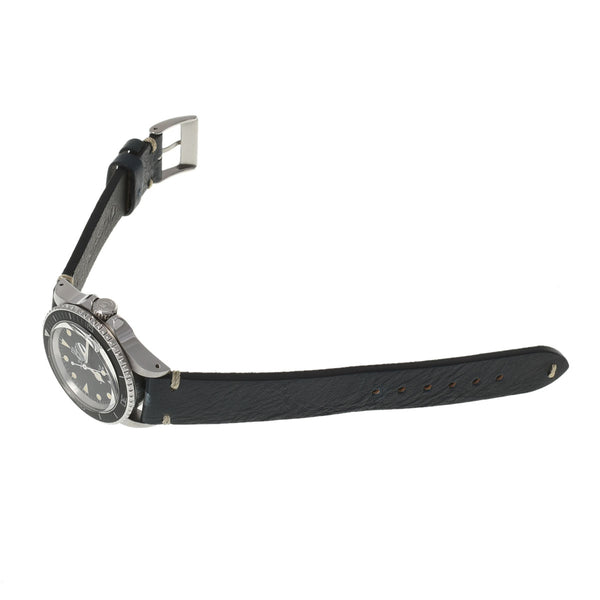 TUDOR チュードル ミニサブマリーナ  73090 ボーイズ SS/革 腕時計 自動巻き ブルー文字盤 Aランク 中古 銀蔵