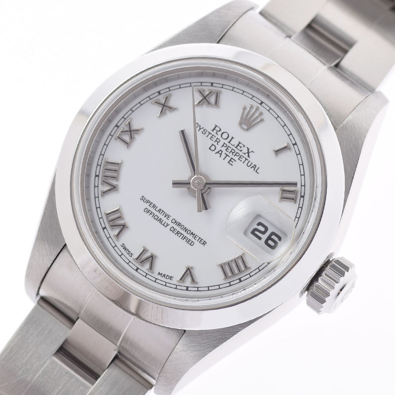 ROLEX ロレックス オイスターパーペチュアル デイト 79160 レディース SS 腕時計 自動巻き 白文字盤 Aランク 中古 銀蔵