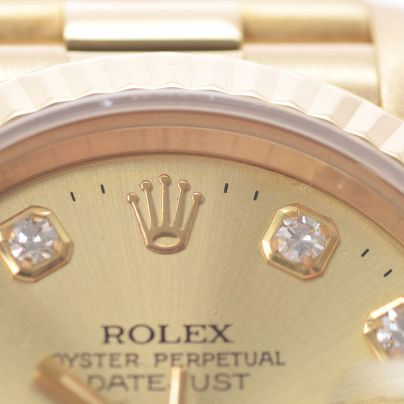 ROLEX ロレックス デイトジャスト 10Pダイヤ 69178G レディース YG 腕時計 自動巻き シャンパン文字盤 Aランク 中古 銀蔵