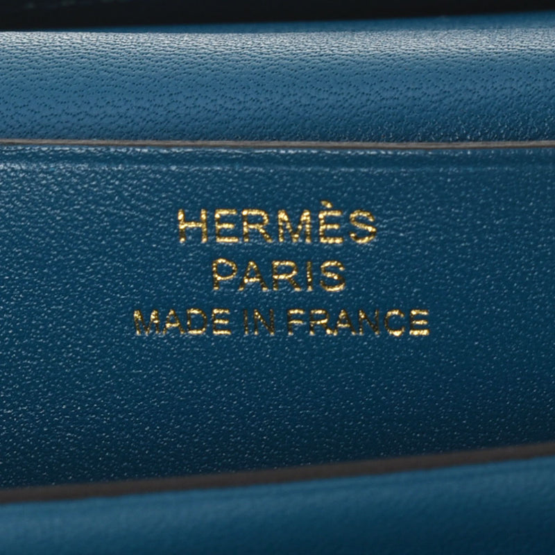 HERMES エルメス ベアンスフレ  ブルーイズミール ゴールド金具 A刻印(2017年頃) レディース タデラクト 長財布 ABランク 中古 銀蔵