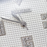 BOUCHERON ブシュロン MEC ベゼル 文字盤ダイヤ メンズ SS/革 腕時計 シルバー/ダイヤ文字盤 Aランク 中古 銀蔵