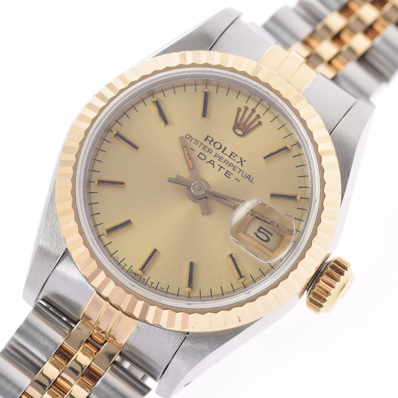 ROLEX ロレックス デイトジャスト 69173 レディース YG/SS 腕時計 自動巻き シャンパン文字盤 Aランク 中古 銀蔵