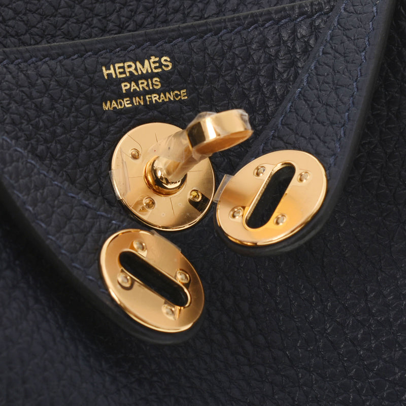 HERMES エルメス リンディミニ ブルーニュイ ゴールド金具 U刻印(2022年頃) レディース トリヨンクレマンス 2WAYバッグ 未使用 銀蔵