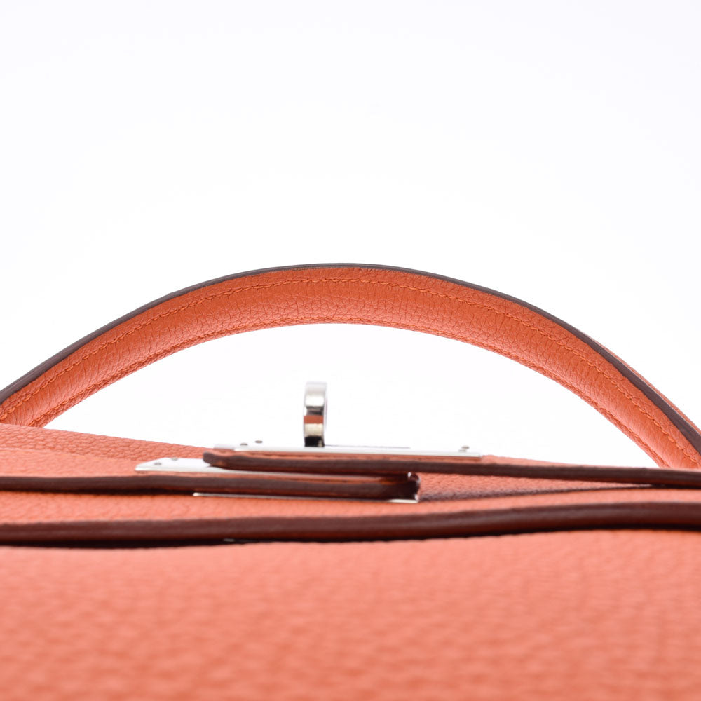 エルメスケリー 40 オレンジ シルバー金具 □O刻印(2011年頃)刻印 ユニ