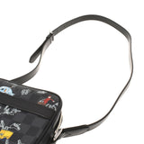 LOUIS VUITTON ルイヴィトン ダミエ マップ ダヌーブ PM NM 黒/グレー N40239 メンズ ダミエグラフィットキャンバス ショルダーバッグ 新同 中古 銀蔵