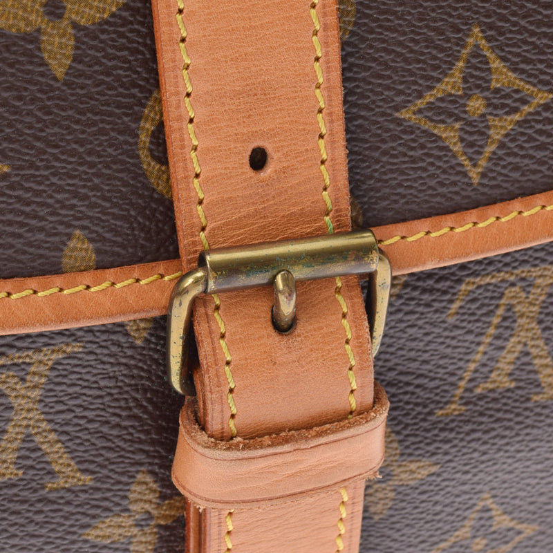 LOUIS VUITTON ルイヴィトン モノグラム ソミュール35 ブラウン M42254 ユニセックス モノグラムキャンバス ショルダーバッグ Bランク 中古 銀蔵