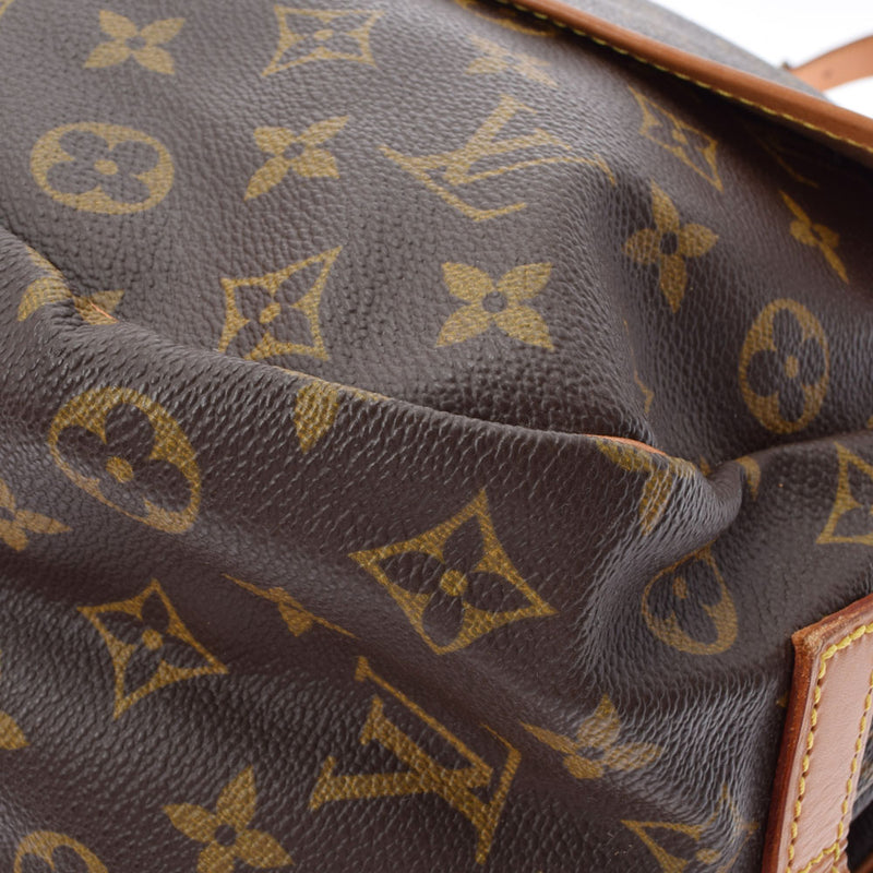LOUIS VUITTON ルイヴィトン モノグラム ソミュール35 ブラウン M42254 ユニセックス モノグラムキャンバス ショルダーバッグ Bランク 中古 銀蔵