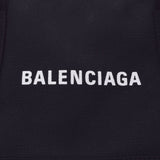 BALENCIAGA バレンシアガ ネイビーカバ XS  黒 レディース キャンバス ハンドバッグ Aランク 中古 銀蔵