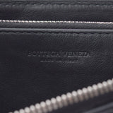 BOTTEGAVENETA ボッテガヴェネタ マキシイントレチャート 新型 ラウンドファスナー 黒 シルバー金具 レディース カーフ 長財布 Aランク 中古 銀蔵