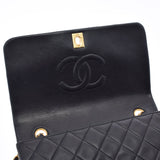CHANEL シャネル マトラッセ チェーンショルダー 23cm シングル 黒 ゴールド金具 レディース カーフ ショルダーバッグ ABランク 中古 銀蔵