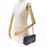 CHANEL シャネル マトラッセ チェーンショルダー 23cm シングル 黒 ゴールド金具 レディース カーフ ショルダーバッグ ABランク 中古 銀蔵