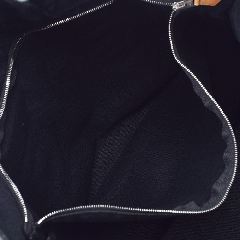 エルメスMM 14140 黒 ユニセックス キャンバス トートバッグ HERMES