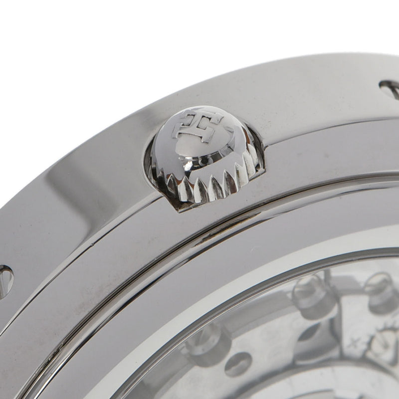 HERMES エルメス クリッパーGMT パワーリザーブ CL5.710 メンズ SS/革 腕時計 自動巻き 白文字盤 Aランク 中古 銀蔵