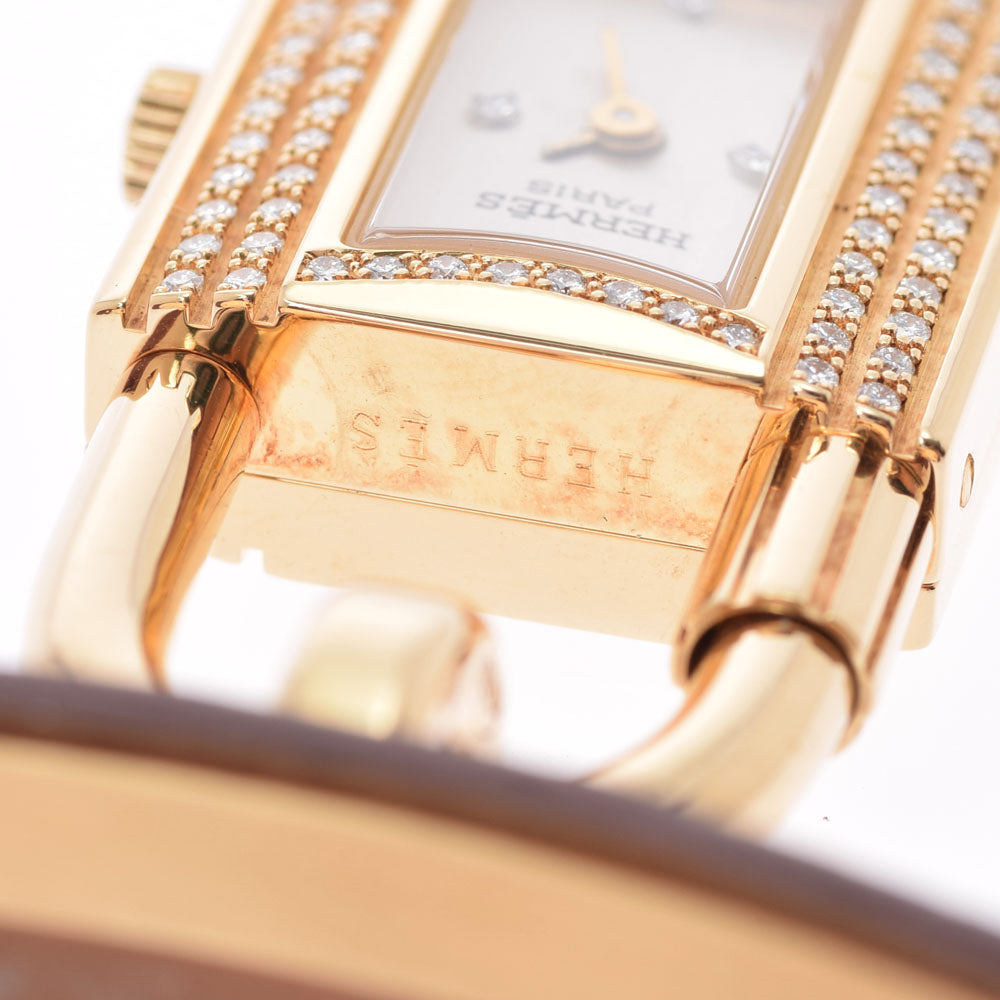 超美品！　HERMES エルメス　ケリー　4Pダイヤ　シェル　レディース腕時計 エルメスケリーウォッチ 20th Anniversary 4Pダイヤ ベゼルダイヤ