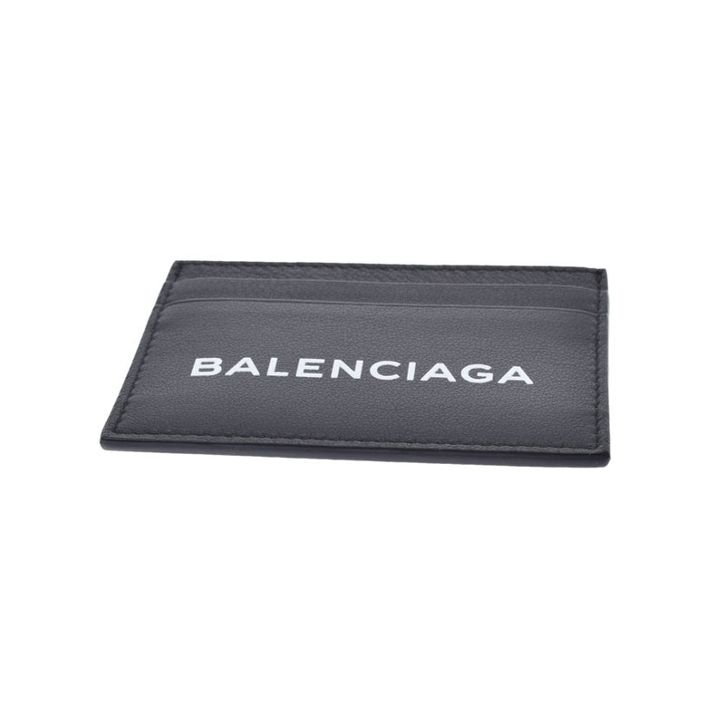BALENCIAGA バレンシアガ エブリデイ 黒/白 505054 ユニセックス レザー カードケース 新同 中古 銀蔵
