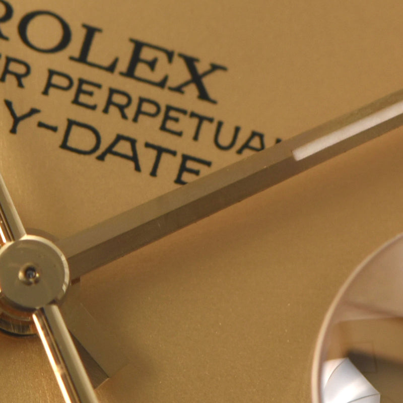 ROLEX ロレックス デイデイト  8Pラウンド/2Pバゲットダイヤ 18238A メンズ YG 腕時計 自動巻き シャンパン文字盤 Aランク 中古 銀蔵