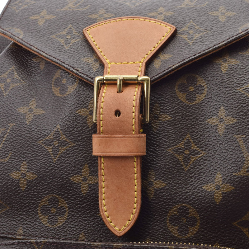 LOUIS VUITTON ルイヴィトン モノグラム モンスリ GM ブラウン M51135 レディース モノグラムキャンバス リュック・デイパック Bランク 中古 銀蔵