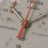 SWATCH スウォッチ OMEGA オメガ MISSION TO JUPITER SO33C100 メンズ バイオセラミック /ナイロン 腕時計 クオーツ ベージュ文字盤 ABランク 中古 銀蔵