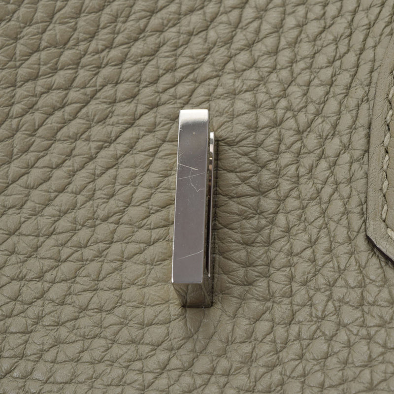 HERMES エルメス バーキン30 セージ パラジウム金具 A刻印(2017年頃) レディース トリヨンクレマンス ハンドバッグ Aランク 中古 銀蔵