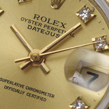 ROLEX ロレックス デイトジャスト 10Pダイヤ 69173G レディース YG/SS 腕時計 自動巻き シャンパン文字盤 Aランク 中古 銀蔵