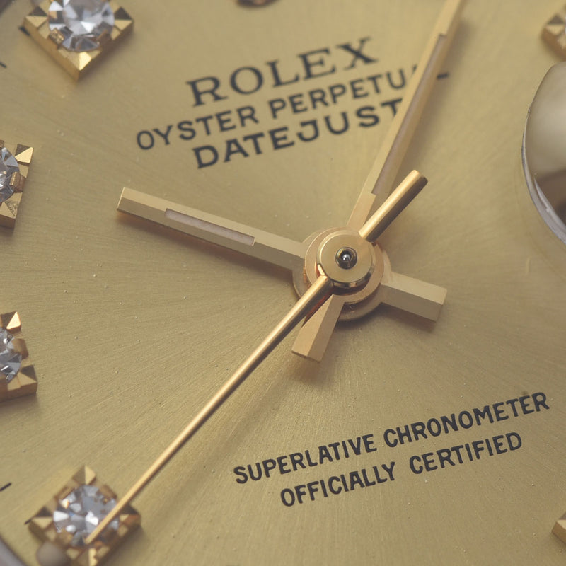 ROLEX ロレックス デイトジャスト 10Pダイヤ 69173G レディース YG/SS 腕時計 自動巻き シャンパン文字盤 Aランク 中古 銀蔵