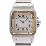 CARTIER カルティエ サントスガルベ SM W20012C4 レディース YG/SS 腕時計 クオーツ ホワイト文字盤 Aランク 中古 銀蔵