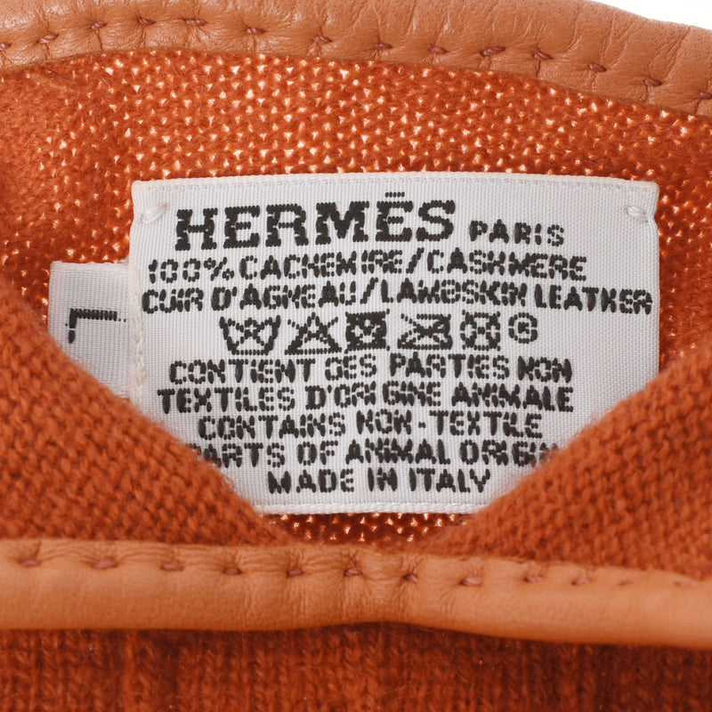 HERMES エルメス セリエ ブリック サイズL レディース  カシミヤ100％ 手袋 ABランク 中古 銀蔵