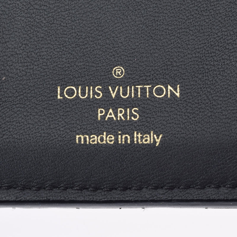 LOUIS VUITTON ルイヴィトン ニューウェーブ コンパクトウォレット 黒 M63427 メンズ レザー 二つ折り財布 Bランク 中古 銀蔵