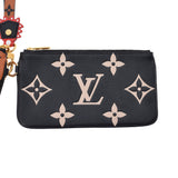 LOUIS VUITTON ルイヴィトン モノグラム アンプラント ポシェットトリオ クラフティコレクション 黒/茶/ベージュ M69516 レディース レザー ポーチ 新同 中古 銀蔵