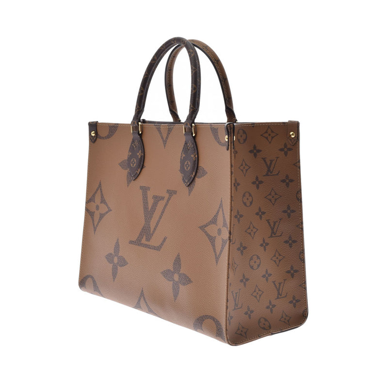 LOUIS VUITTON ルイヴィトン モノグラム リバースオンザゴーMM 2WAY ブラウン M45321 ユニセックス モノグラムキャンバス トートバッグ 新同 中古 銀蔵