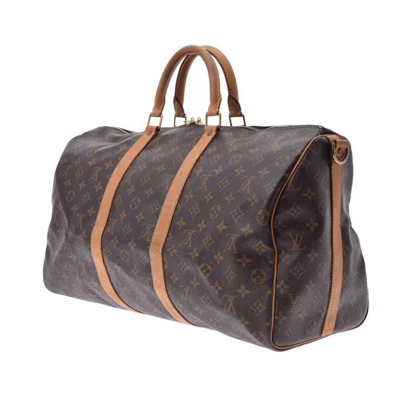 LOUIS VUITTON ルイヴィトン モノグラム キーポルバンドリエール50 ブラウン M41416 ユニセックス モノグラムキャンバス ボストンバッグ Bランク 中古 銀蔵