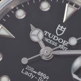 TUDOR チュードル サブマリーナ レディースサブ 96190 レディース SS/革 腕時計 自動巻き ブラック文字盤 新同 中古 銀蔵