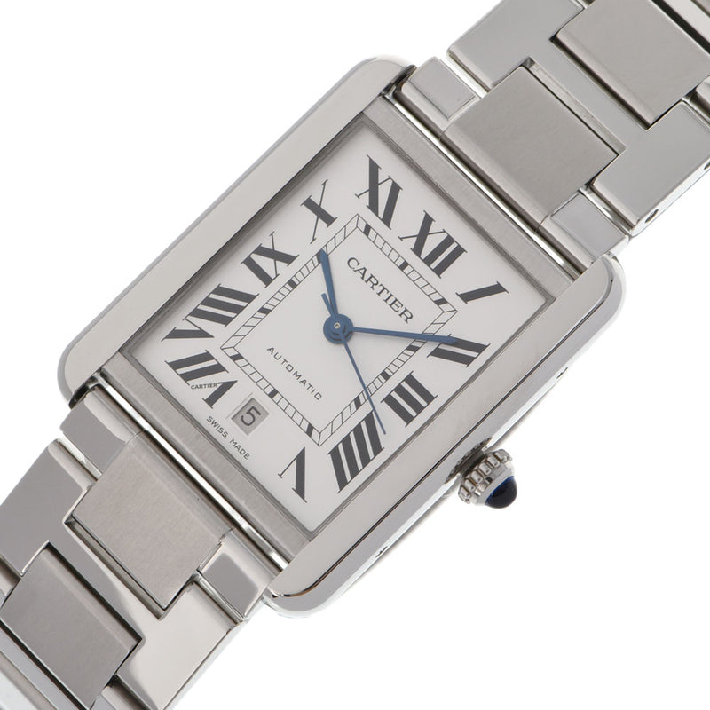 CARTIER カルティエ タンク ソロ XL W5200028 メンズ SS 腕時計 自動巻き シルバー文字盤 Aランク 中古 銀蔵