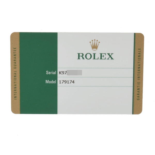 ROLEX ロレックス デイトジャスト 179174G レディース SS/WG 腕時計 自動巻き シルバー文字盤 Aランク 中古 銀蔵