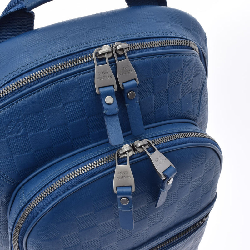 LOUIS VUITTON ルイヴィトン ダミエ アンフィニ ミカエル バックパック ネプテューヌ N41353 メンズ レザー リュック・デイパック Bランク 中古 銀蔵