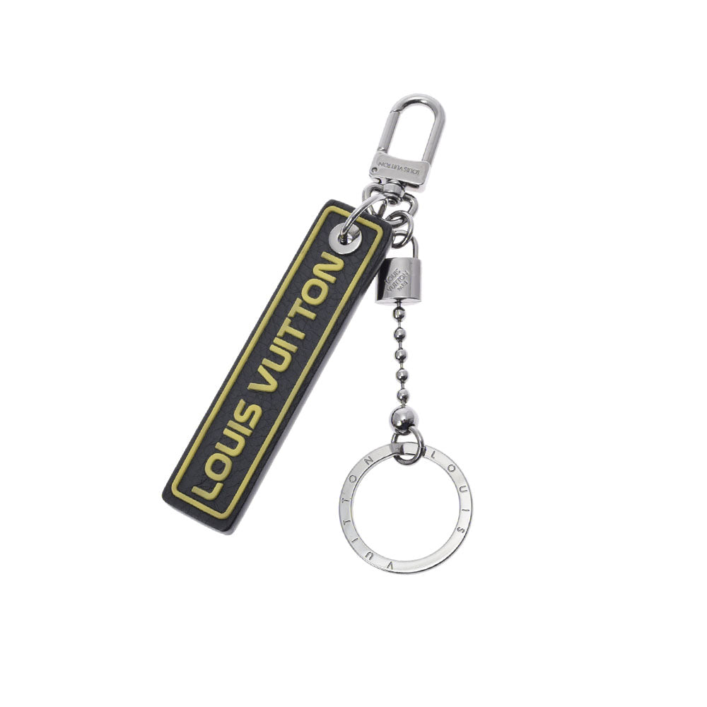 ルイヴィトンポルトクレタブキーリング 黒/黄 シルバー金具 ユニ