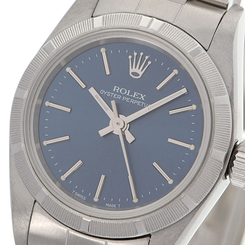 ROLEX ロレックス オイスターパーペチュアル 67230 レディース SS 腕時計 自動巻き 青文字盤 Aランク 中古 銀蔵