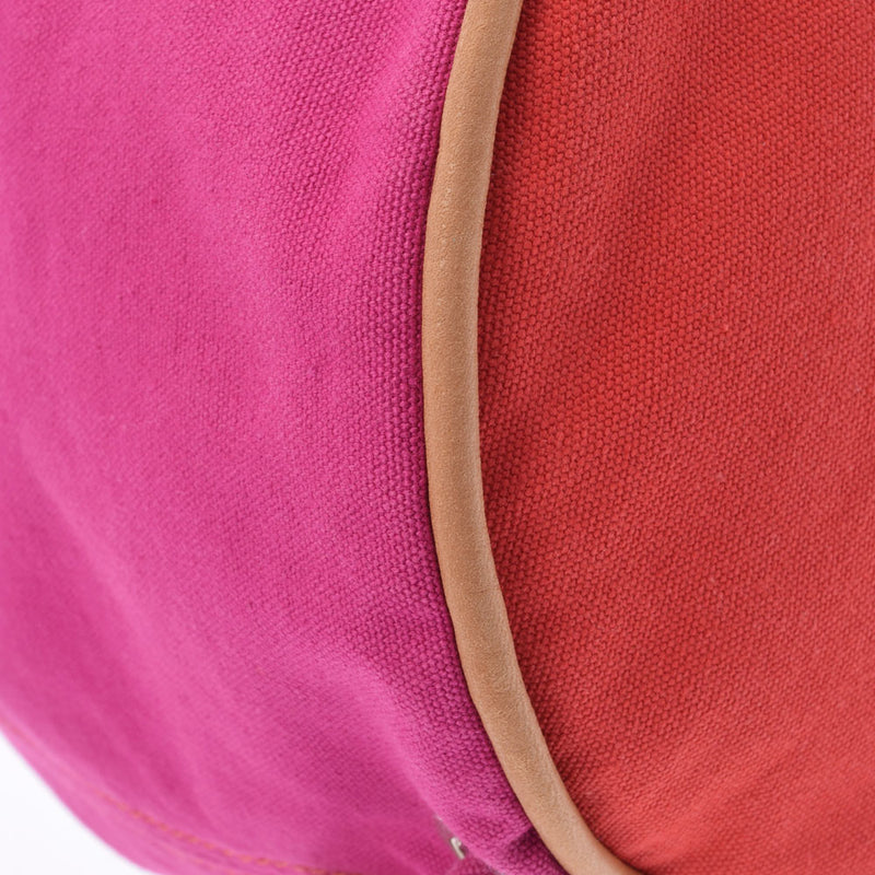 HERMES エルメス ポロションミミル セール品 ピンク/レッド ユニセックス キャンバス ショルダーバッグ ABランク 中古 銀蔵