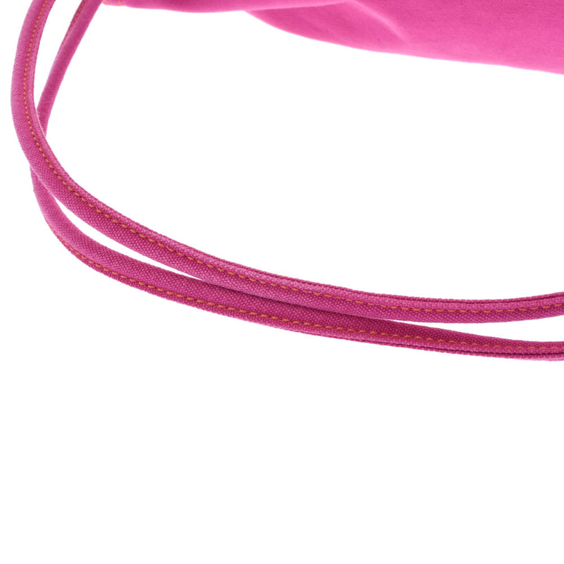 HERMES エルメス ポロションミミル セール品 ピンク/レッド ユニセックス キャンバス ショルダーバッグ ABランク 中古 銀蔵